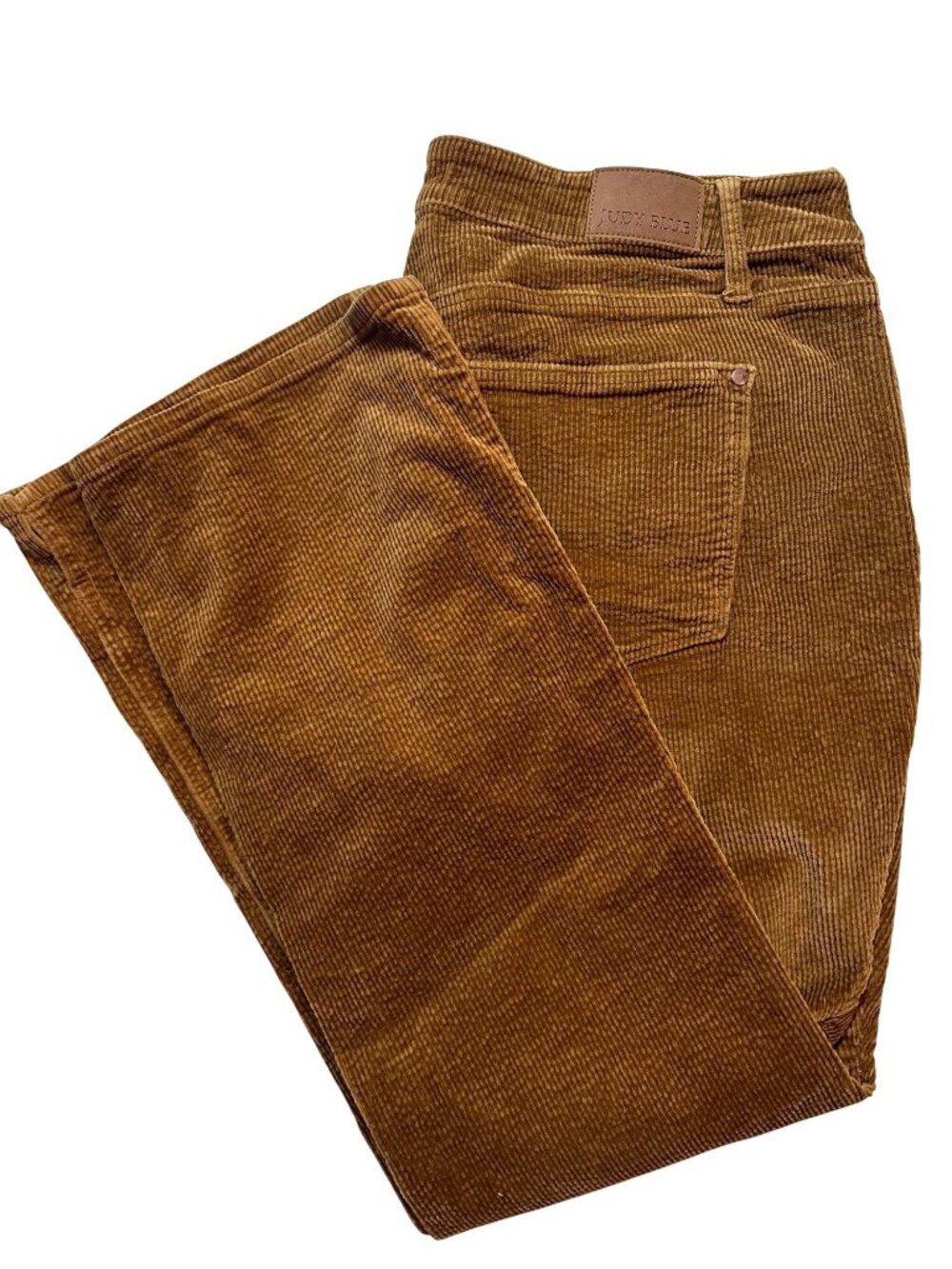 Judy Blue Womens Bootcut Corduroy Pants 22W Camel Brown 98% Cotton 2% Spandex
